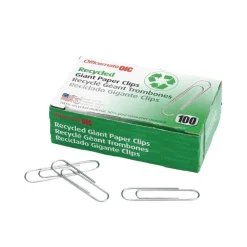 Officemate® Recycled Giant Paper Clips - Box of 100