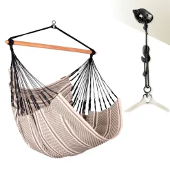 100% Organic Cotton Comfort Hammock Chair - Habana Zebra