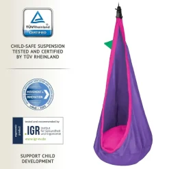 100% Organic Cotton Kids Hanging Nest with Suspension - Lilly