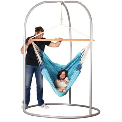 100% Organic Cotton Kingsize Hammock Chair - Habana Azure