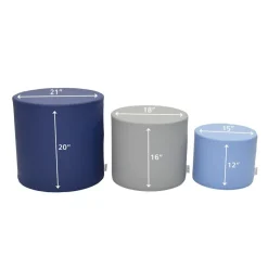 Ottoman Trio - Tranquility - Navy