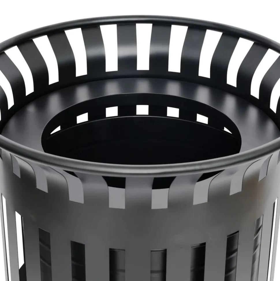 Outdoor 37 Gallon Trash Can Black