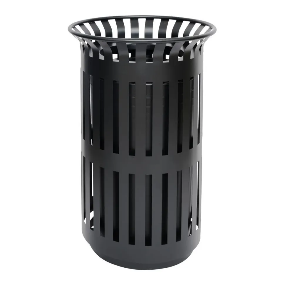 Outdoor 37 Gallon Trash Can Black