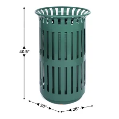 Outdoor 37 Gallon Trash Can Green