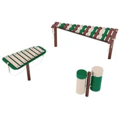 Outdoor Musical Playground Structures - Playground Equipment Set of 3