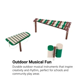 Outdoor Musical Playground Structures - Playground Equipment Set of 3