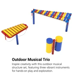 Outdoor Musical Structure in Primary - Playground Equipment Set of 3