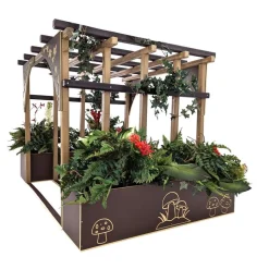 48" Outdoor Vine House with Planters