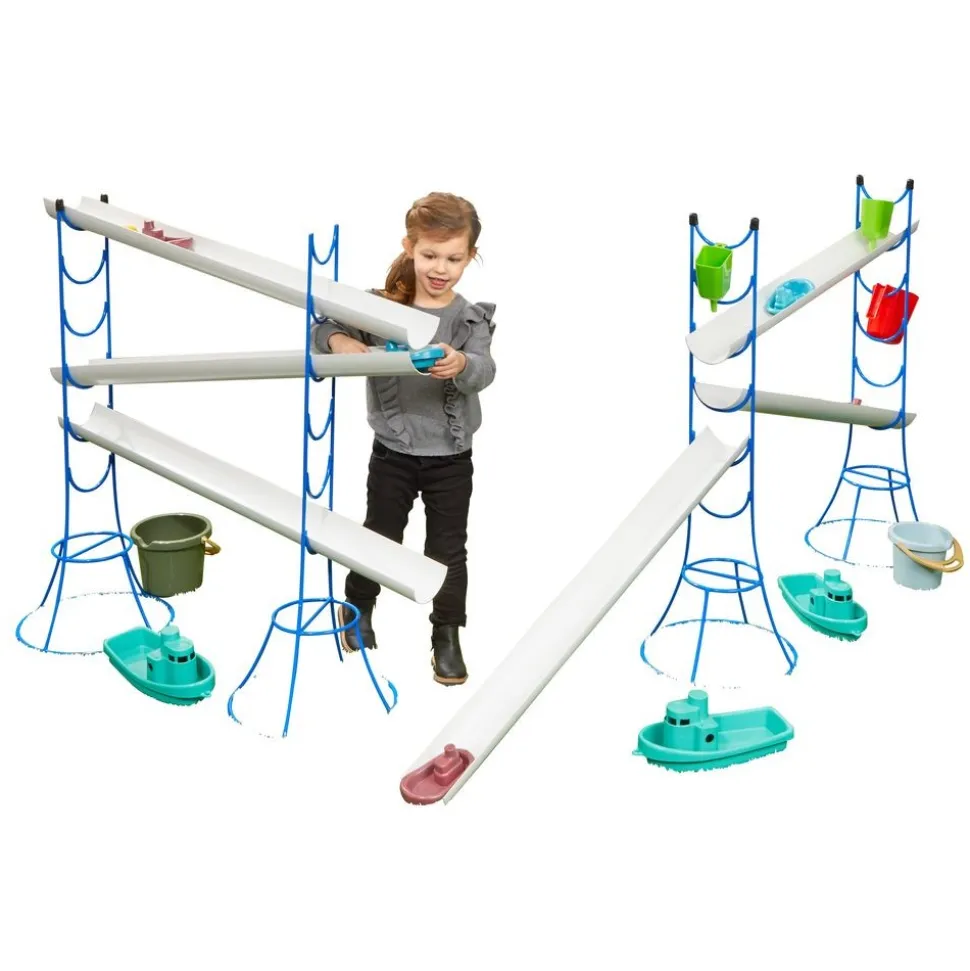 Outdoor Water Play with Channel Stands