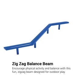 Outdoor Zig Zag Balance Beam in Blue - Playground Equipment