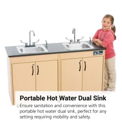 Ozark River® Lil' Delux™ Portable Hot Water Dual Sink with Laminate Top and Stainless Basins