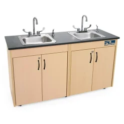 Ozark River® Lil' Delux™ Portable Hot Water Dual Sink with Laminate Top and Stainless Basins