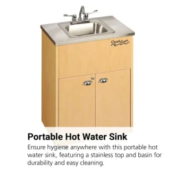 Ozark River® Portable Hot Water Sink with Stainless Top and Basin
