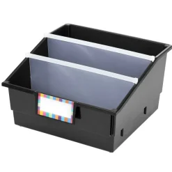 4-Pack Single-Color Picture Book Classroom Library Bins™ With Dividers