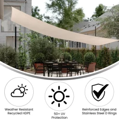 Palmetto Rectangle Sun Sail Canopy 20'