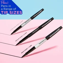 Paper Mate® Flair Pens, Felt Tip Pens, Bold Tip (1.2 mm), Assorted Colors, 12 Count