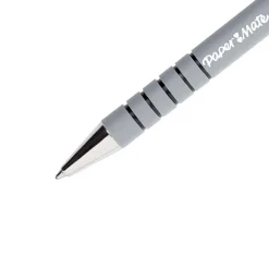 Paper Mate® FlexGrip Ultra Retractable Ballpoint Pens, Medium Point, Black, Box of 12