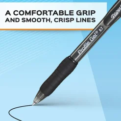 Paper Mate® Gel Pen, Profile Retractable Pen, 0.7mm, Black, 12 Count