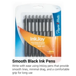 Paper Mate® InkJoy® Black Medium Point Retractable Pens - Set of 8