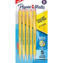 Paper Mate® SharpWriter Mechanical Pencils, 0.7 mm HB #2 Lead, 5 Count