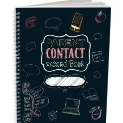 Parent Contact Record Book - Chalkboard Style - 1 book, 49 tabs
