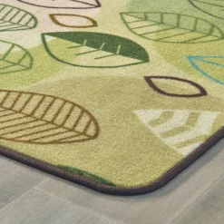 Peaceful Spaces Leaf 6' x 9' Rectangle Nature Colors