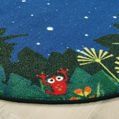 Peaceful Tropical Night 6' x 9' Oval Premium Carpet