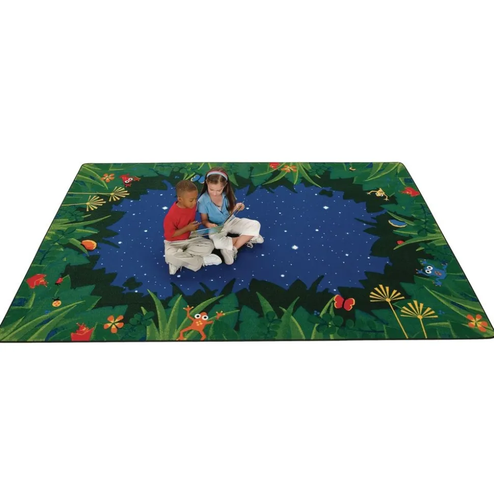 Peaceful Tropical Night 3'10" x 5'5" Rectangle Premium Carpet