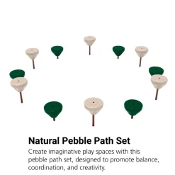 Pebble Path in Natural Colors - Playground Equipment Set of 12