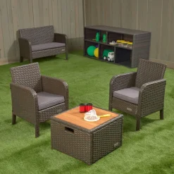 5 PIECE WICKER SET