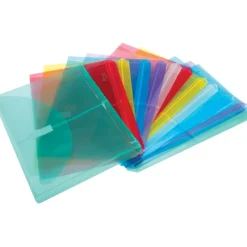 Plastic, Easy Clean,Tear-Resistant Folers - Set of 12