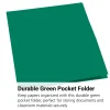 Plastic Pocket Folder, Green