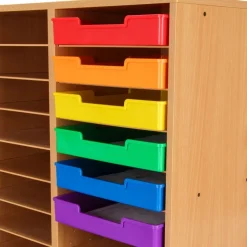 Plastic Trays - Set Of 12 - 6-Color Grouping