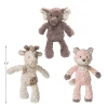 Plush Stuffed Wild Animals, Set of 3 - Elephant, Giraffe & Fox
