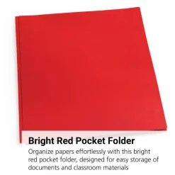 Pocket & Brad Folder, Red
