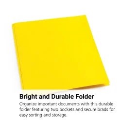 Pocket & Brad Folder, Yellow