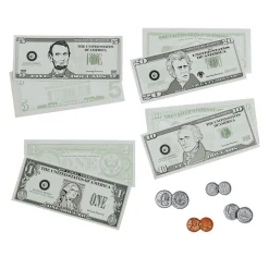 Pretend & Play money and coins - 150 Pcs.