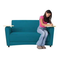 Pro Series Upholstered Common Area Sofa with Tablet Arm - Teal