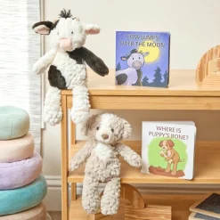 Putty Puppy & Cow Books and Plush - Set of 4
