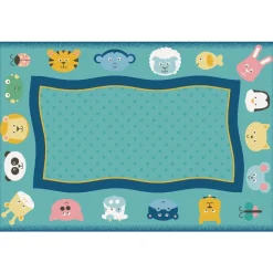 Quiet Time Animals 6' x 9' Rectangle KIDSoft Premium Carpet