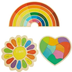 Rainbow Puzzle Set of 3