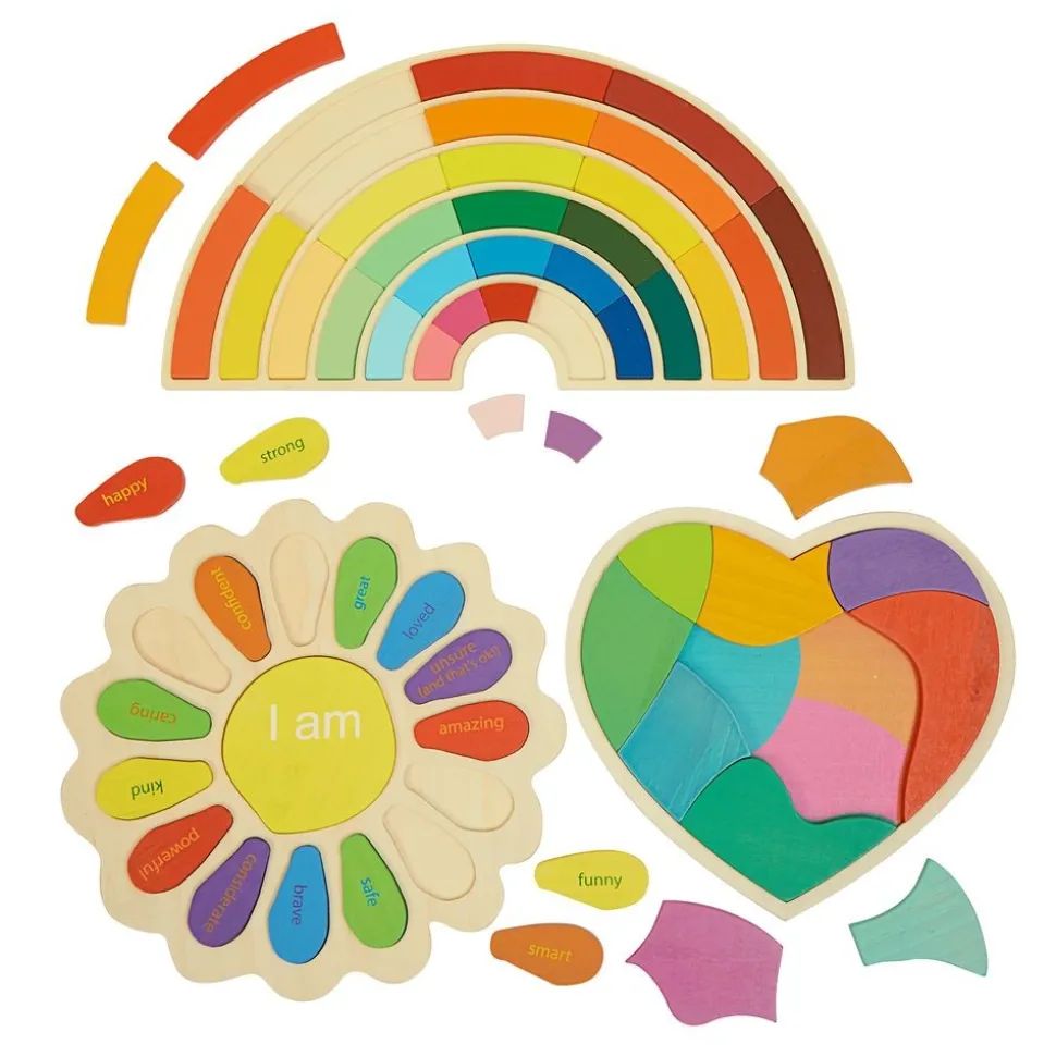 Rainbow Puzzle Set of 3