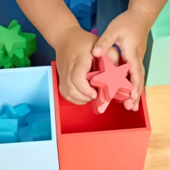 Rainbow Wooden Sorting Boxes & Rainbow Stars Kit