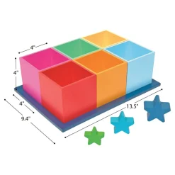 Rainbow Wooden Sorting Boxes & Rainbow Stars Kit