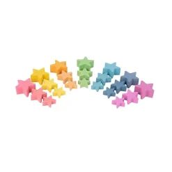Rainbow Wooden Stars - 27pcs