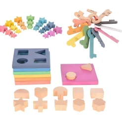 Rainbow Wood Toy Set