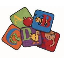 Reading by the Book 12" Squares - Set of 26 Kids Value PLUS Carpets