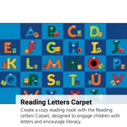 Reading Letters 7'6" x 12' Rectangle Premium Carpet