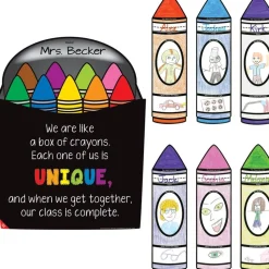 Ready-To-Decorate® Crayon Welcome Kit - 1 poster, 24 diecut crayons