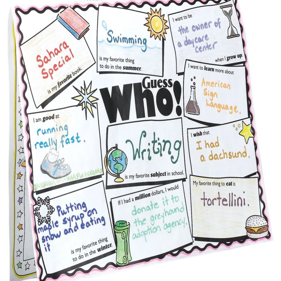 Ready-To-Decorate® Guess Who's Who! - 24 activity mats